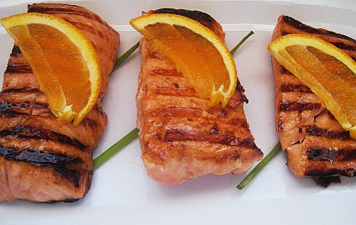 marinierter gegrillter lachs marinierter gegrillter lachs